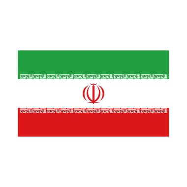 İran bayrağı. İran bayrağı. Düzenlenebilir vektör.