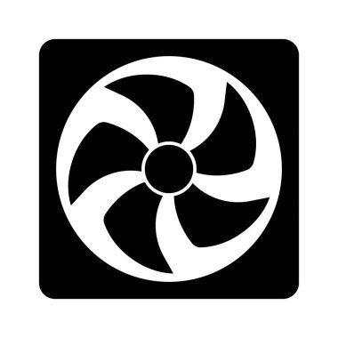 Egzoz pervanesi silueti simgesi. Hayranım. Düzenlenebilir vektör.