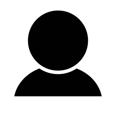 Kişi silueti simgesi. Kullanıcı simgesi. Düzenlenebilir vektör.