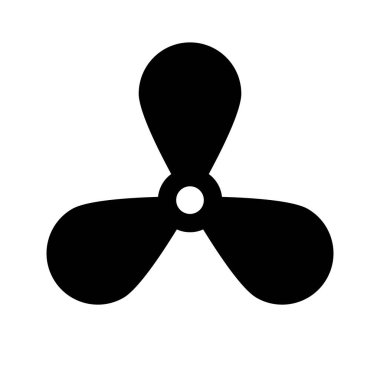 Pervane simgesi. Havalandırma fan aygıtı simgesi. Düzenlenebilir vektör.