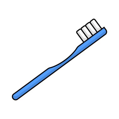 Flat design toothbrush icon. Editable vector. clipart