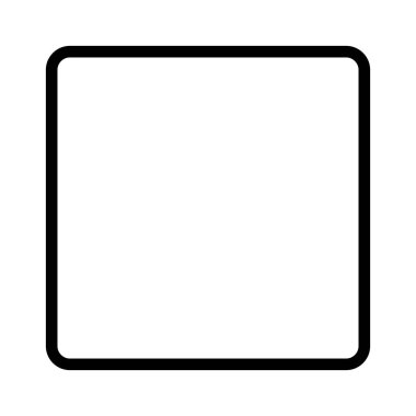 Basit kare şekil simgesi. Düzenlenebilir vektör.