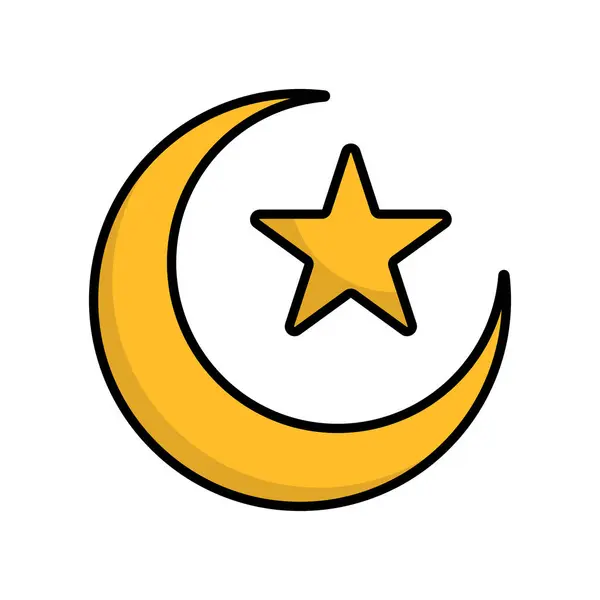 Flat Design Islam Symbol Editable Vector — Stock Vector