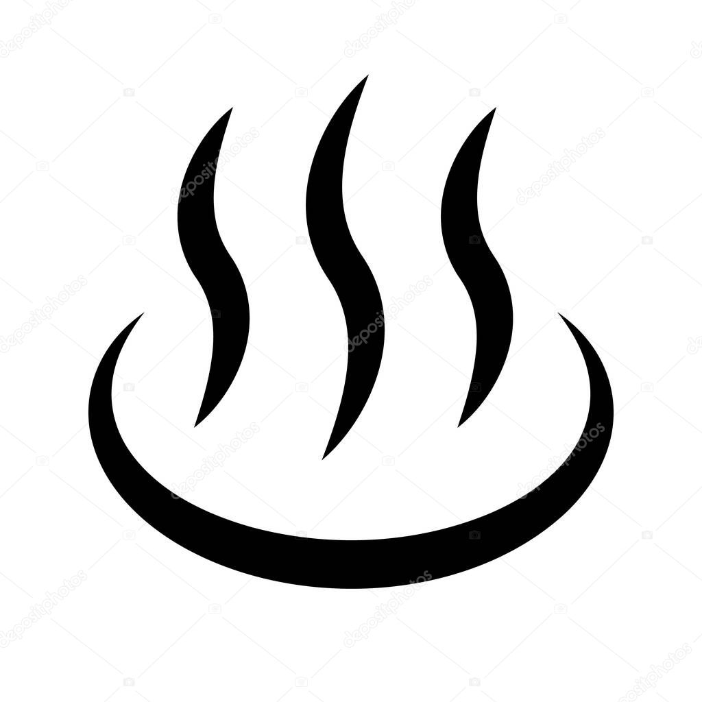 Simple hot spring icon. Onsen. Editable vector.