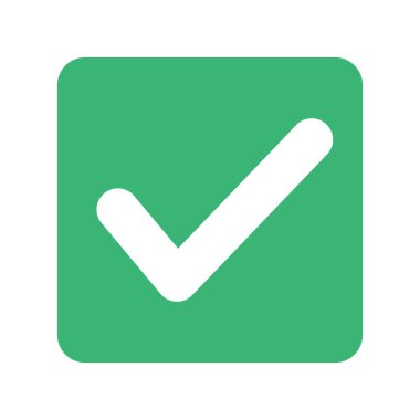 Düz tasarım kare kutucuğu simgesi. Düzenlenebilir vektör.