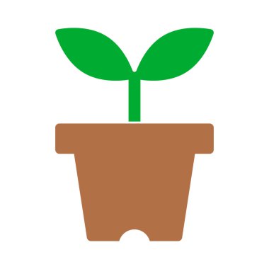 Filizlenmiş bitki ikonu. Bitki simgesi. Düzenlenebilir vektör.