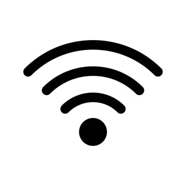 Basit kablosuz bağlantı sinyali simgesi. Düzenlenebilir vektör.