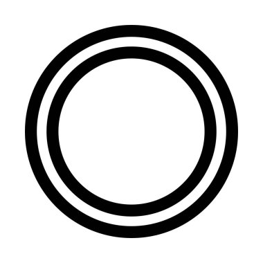 Çift daire simgesi. Önemli bir ikon. Düzenlenebilir vektör.