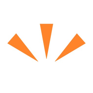 Turuncu vurgu pop ikonu. Sürpriz ya da tepki ikonu. Düzenlenebilir vektör.