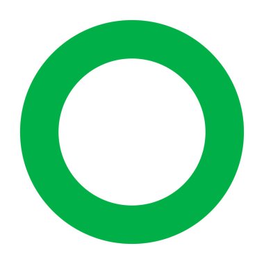 Yeşil daire simgesi. Doğru cevap ikonu. Düzenlenebilir vektör.