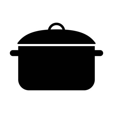 Basit bir güveç silueti simgesi. Düzenlenebilir vektör.