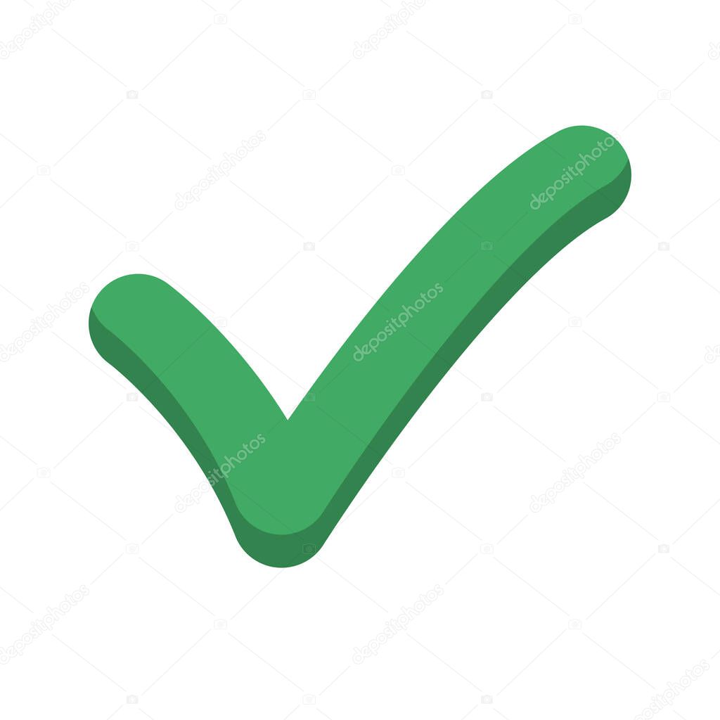 Check mark icon. Authentication or completion. Editable vector.