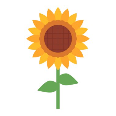 Modern ayçiçeği ikonu. Düzenlenebilir vektör.