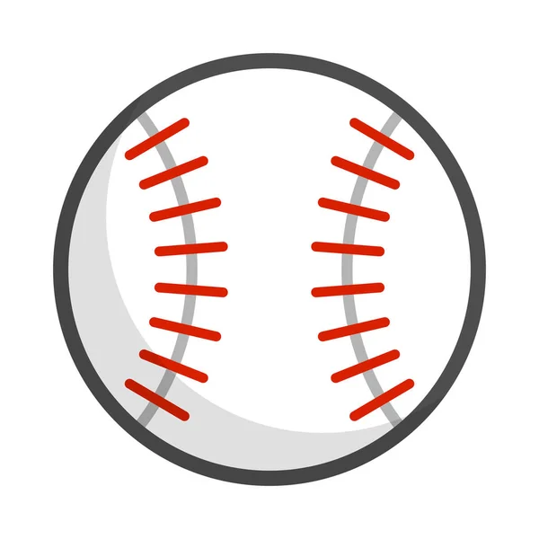Düz dizayn beyzbol topu ikonu. Düzenlenebilir vektör.