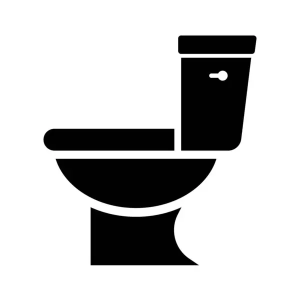 Toalettsikonen Toalettskål Siluett Ikon Redigerbar Vektor Stockvektor