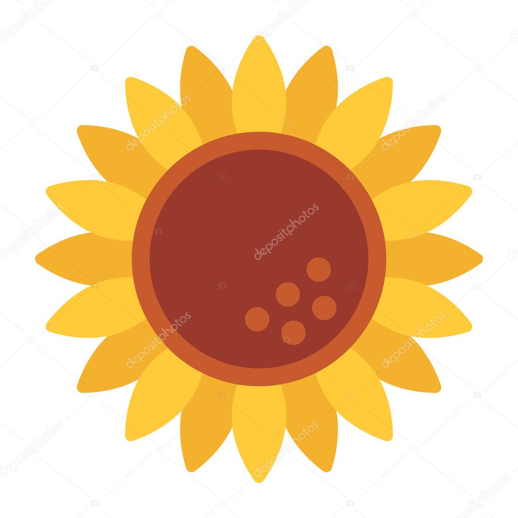 Pop common sunflower icon. Editable vector.