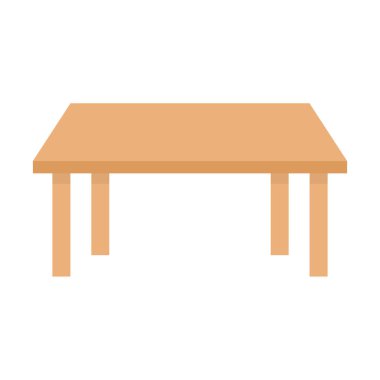 Düz dizayn yemek masası ikonu. Düzenlenebilir vektör.