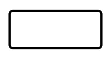 Yuvarlak dikdörtgen simge. Dikdörtgen şeklinde. Düzenlenebilir vektör.