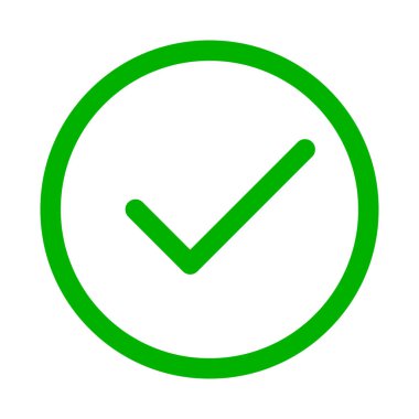 Basit yeşil bir çek kutusu. Düzenlenebilir vektör.