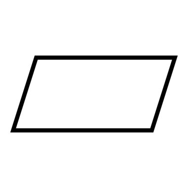 Basit paralel kenar şekil simgesi. Düzenlenebilir vektör.