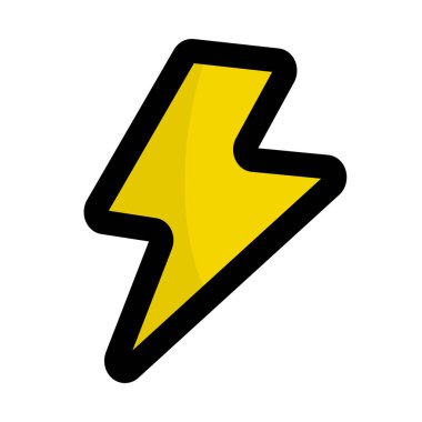 Modern elektrik ikonu. Gök gürültüsü ikonu. Düzenlenebilir vektör.
