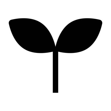 Bud Siluet ikonu. Yetiştirme. Çevre sembolü. Düzenlenebilir vektör.