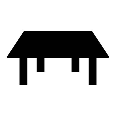 Masa silueti. Masa silueti. Düzenlenebilir vektör.