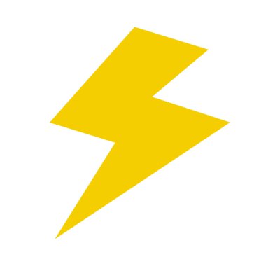 Basit bir elektrik ikonu. Hücum. Düzenlenebilir vektör.