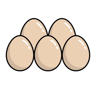 5 yumurta ikonu. Düzenlenebilir vektör.