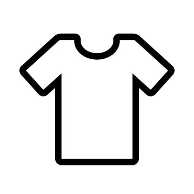 Tişört ikonu. Kıyafet ikonu. Düzenlenebilir vektör.