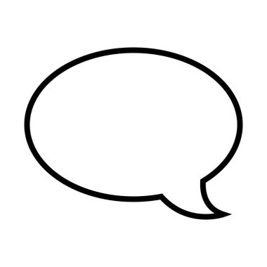 Komik konuşma balonu ikonu. Düzenlenebilir vektör.