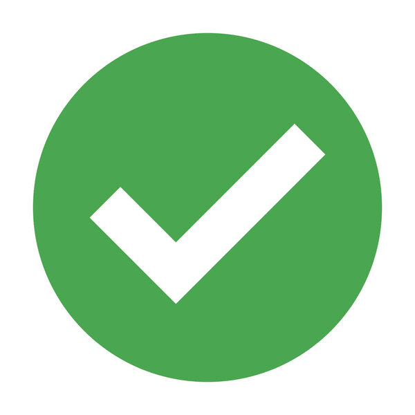 Round check icon. Done icon. Editable vector.