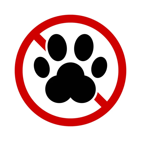 애완동물 아이콘이 없습니다 동물은 허용되지 않습니다 가능한 로열티 프리 스톡 벡터