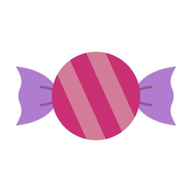 Düz dizayn şeker ikonu. Düzenlenebilir vektör.