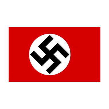 Nazi Almanya ikonunun bayrağı. Düzenlenebilir vektör.