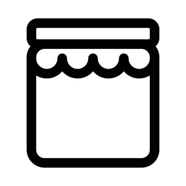 Basit reçel ikonu. Konserveler. Düzenlenebilir vektör.