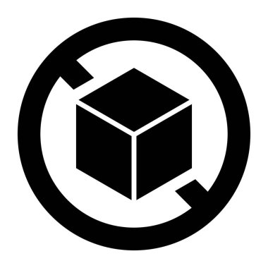 Şekersiz siluet simgesi. Düzenlenebilir vektör.