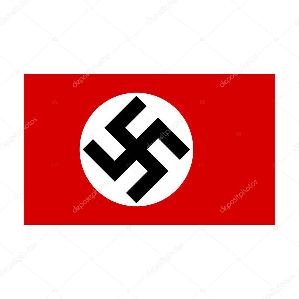 Flag of Nazi Germany icon. Editable vector.