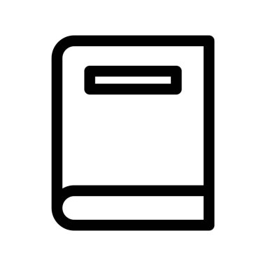 Basit bir kitap ikonu. Ders kitabı ikonu. Düzenlenebilir vektör.