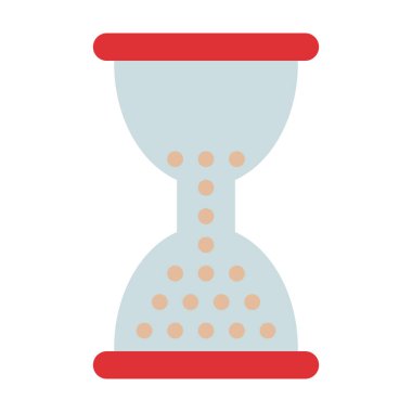 Düz dizayn kum saati ikonu. Düzenlenebilir vektör.