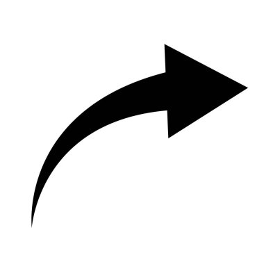 Okun siluet simgesini paylaş. Düzenlenebilir vektör.