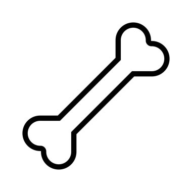 Basit bir kemik ikonu. Kalsiyum. Vektör.