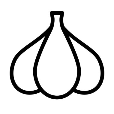 Sarımsak ikonu. Garlicy ikonu. Düzenlenebilir vektör.
