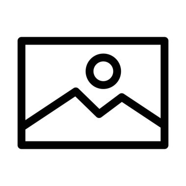 Basit bir fotoğraf simgesi. Resim simgesi. Düzenlenebilir vektör.