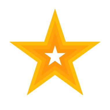 Modern turuncu yıldız logosu. Düzenlenebilir vektör.