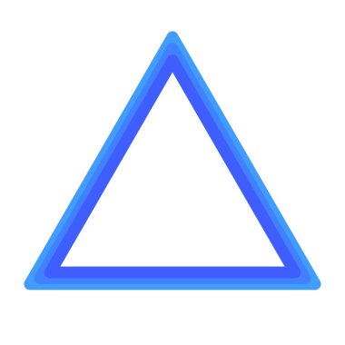 Mavi modern üçgen logosu. Düzenlenebilir vektör.