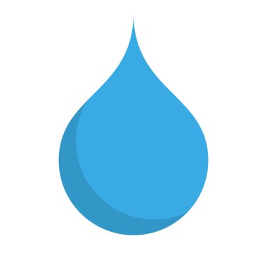 Düz dizayn edilmiş su damlası ikonu. Düzenlenebilir vektör.