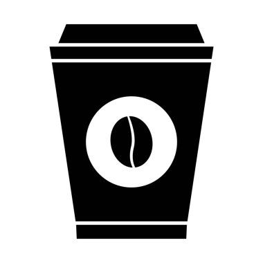 Kafe fincanı siluet ikonu. Düzenlenebilir vektör.
