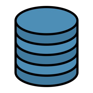 Sunucu Simgesi. Servis simgesi sunuluyor. Düzenlenebilir vektör.