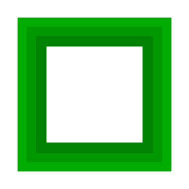 Yeşil modern kare logo. Düzenlenebilir vektör.